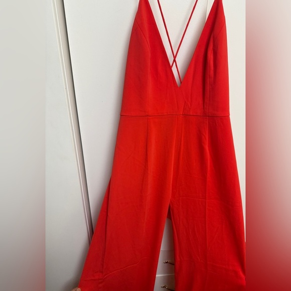 Elegant Red Jumpsuit - Picture 8 of 11
